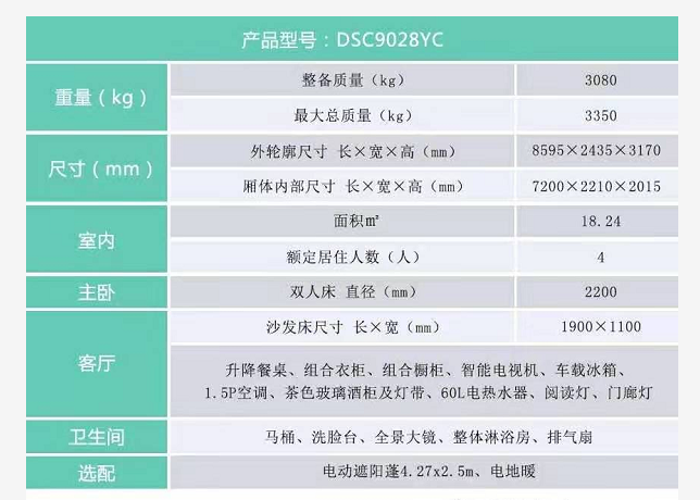 帝盛 經(jīng)典系列-8米C款 營(yíng)地拖掛房車(chē)(圖2)